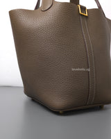Hermes Picotin Lock 18 Etoupe Taurillon Clemence Gold Hardware-details