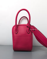 Hermes Lindy Mini | Framboise 90 Swift Palladium Hardware-details