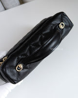 Chanel Top Handle Vanity On Chain LP | Black Caviar Light Gold Hardware-details