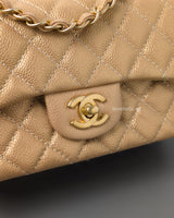 Chanel Mini Rectangle 15C Gold Caviar Brushed Gold Hardware-details