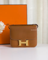 Hermes Constance Mini 18 | Gold Epsom Gold Hardware-front
