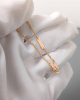 Van Cleef & Arpels VCA Vintage Alhambra Necklace 2021 Holiday Pendant | Rhodonite with Diamond 18K Rose Gold-front1