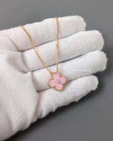 Van Cleef & Arpels VCA Vintage Alhambra Necklace 2015 Holiday Pendant | Light Pink 18K Rose Gold-model