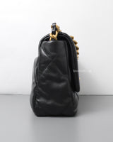 Chanel Chanel 19 Small | Black Lambskin Multicolored Hardware-side