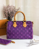 Louis Vuitton Speedy P9 Bandouliere 25 | Purple Gold Hardware-front