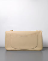 Chanel Maxi Flap 32cm | 26B Beige Caviar Gold Hardware-back