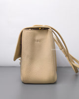 Chanel Maxi Flap 32cm | 26B Beige Caviar Gold Hardware-details