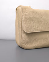 Chanel Maxi Flap 32cm | 26B Beige Caviar Gold Hardware-details