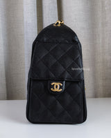Chanel Chanel 25 Small | 26A Black Caviar Gold Hardware-details