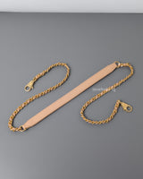 Coco Handle Beige Caviar Brushed Gold Hardware