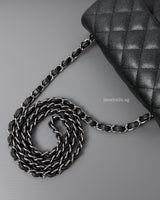 Mini Rectangle 18C Iridescent Black Caviar Gunmetal Hardware