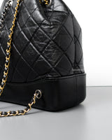 Chanel Gabrielle Backpack Small | Black Calfskin Multicolored Hardware-details