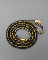 Chanel 22 Bag Mini | Black Lambskin Brushed Gold Hardware-details