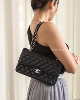 Chanel Classic Flap Medium | Black Caviar Silver Hardware-model