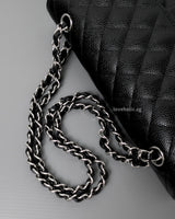 Chanel Classic Flap Medium | Black Caviar Silver Hardware-details
