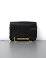 Hermes Geta Black Chevre Mysore Gold Hardware-back