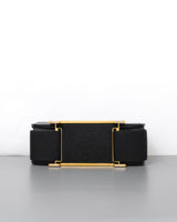 Hermes Geta Black Chevre Mysore Gold Hardware-details