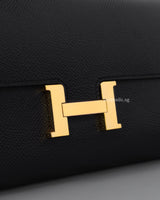 Hermes Constance To Go | Black Epsom Gold Hardware-details