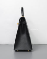 Hermes Kelly Sellier 28 | Black Epsom Gold Hardware-details