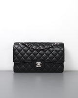 Chanel Classic Flap Medium | Black Caviar Silver Hardware-front1