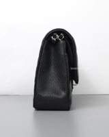 Chanel Classic Flap Medium | Black Caviar Silver Hardware-side