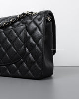 Chanel Classic Flap Medium | Black Caviar Silver Hardware-details