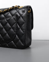 Chanel Classic Flap Small | Black Caviar Gold Hardware-details