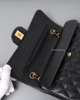Chanel Classic Flap Small | Black Caviar Gold Hardware-details