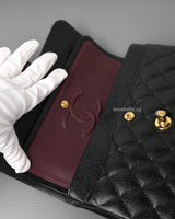 Chanel Classic Flap Small | Black Caviar Gold Hardware-details