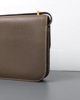 Hermes Constance Mini 18 | Etoupe Epsom Gold Hardware-details