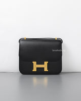 Hermes Constance Mini 18 | Black Epsom Gold Hardware-front1