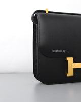 Hermes Constance Mini 18 | Black Epsom Gold Hardware-details