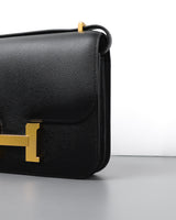 Hermes Constance Mini 18 | Black Epsom Gold Hardware-details