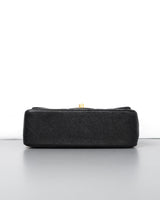 Chanel Mini Rectangle with Top Handle 21S Black Caviar Brushed Gold Hardware-details