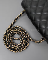 Chanel Mini Rectangle Black Caviar Light Gold Hardware-details