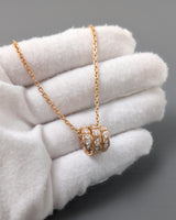 Bvlgari Serpenti Viper Necklace Full Pavé Diamonds | 18K Rose Gold-model