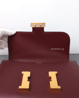 Hermes Constance 24 | Rouge Epsom Gold Hardware-details