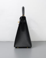 Hermes Kelly Sellier 28 | Black Epsom Gold Hardware-details