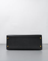 Hermes Kelly Sellier 28 | Black Epsom Gold Hardware-details