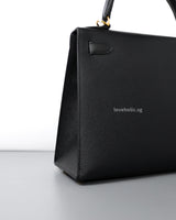 Hermes Kelly Sellier 28 | Black Epsom Gold Hardware-details