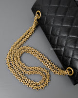 Chanel Reissue 2.55 Small | Black Aged Calfskin Brushed Gold Hardware-details