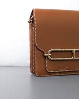 Hermes Roulis Mini | Gold Evercolor Gold Hardware-details