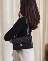 Chanel Classic Flap Small | Black Caviar Silver Hardware-model