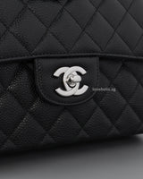 Chanel Classic Flap Small | Black Caviar Silver Hardware-details