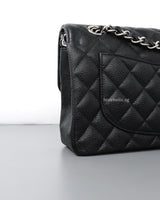 Chanel Classic Flap Small | Black Caviar Silver Hardware-details