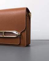 Hermes Roulis Mini | Gold Evercolor Gold Hardware-details