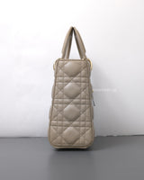 Dior My ABC Lady Dior Small | Sand Beige Lambskin Light Gold Hardware-side