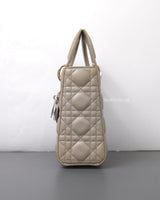 Dior My ABC Lady Dior Small | Sand Beige Lambskin Light Gold Hardware-details