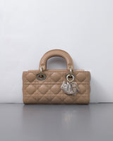 Dior Lady D-Joy Small | Biscuit Lambskin Light Gold Hardware-front1