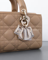 Dior Lady D-Joy Small | Biscuit Lambskin Light Gold Hardware-details